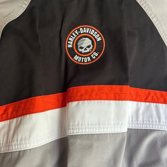 Harley-Davidson Men's Black, Gray, and Red Casual Shirt - Picture 3 of 5